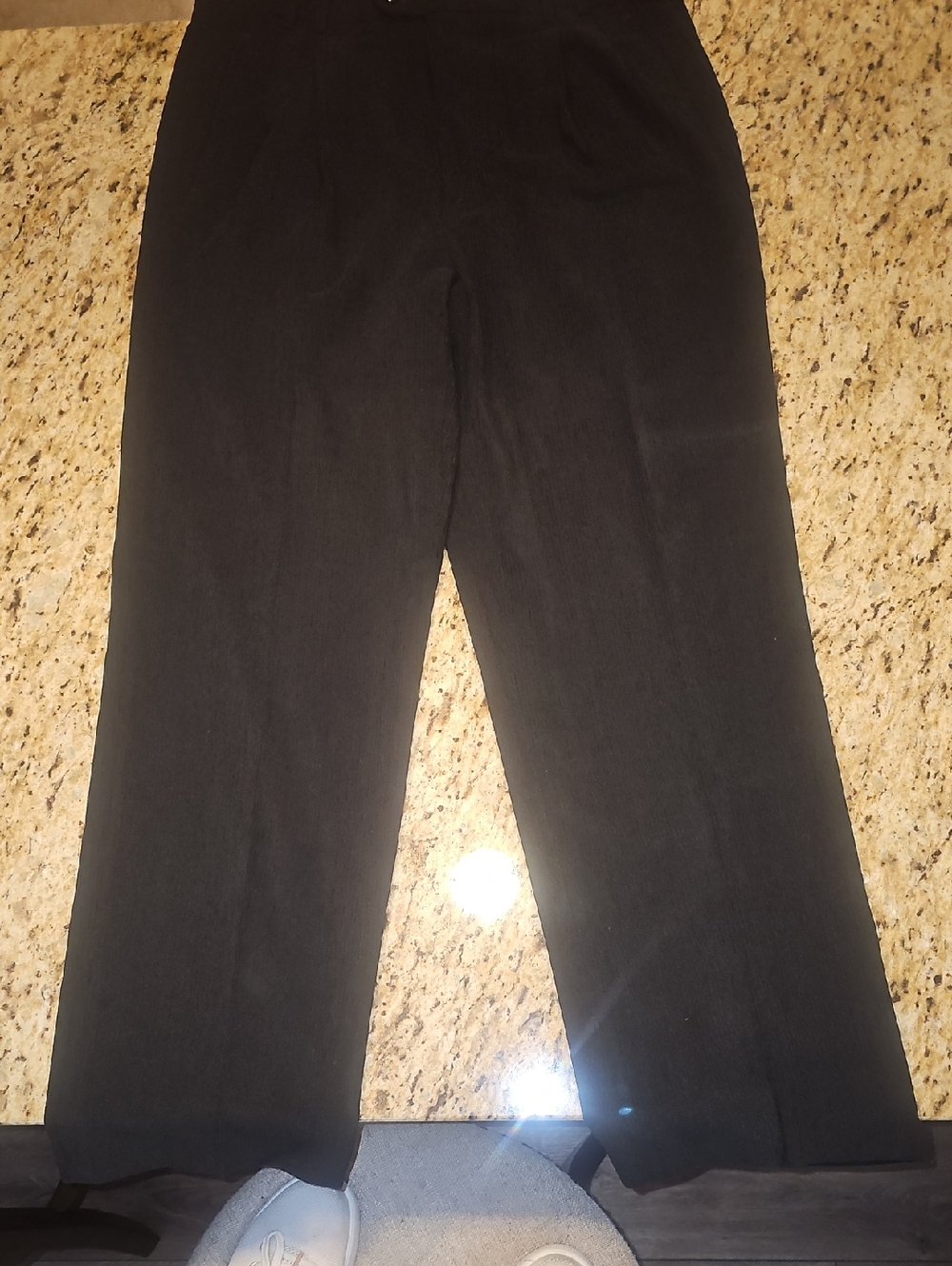 St Croix Made In Italy Size 34/30 Classic Black Pleated Dress Pants  Wool Blend